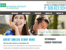 Tablet Screenshot of braceswithsilverman.com